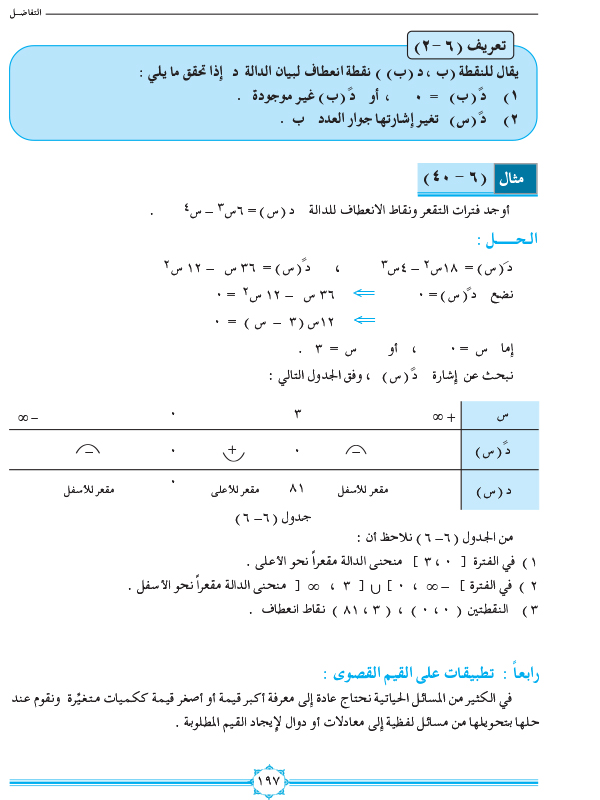 6-8 القيم القصوى