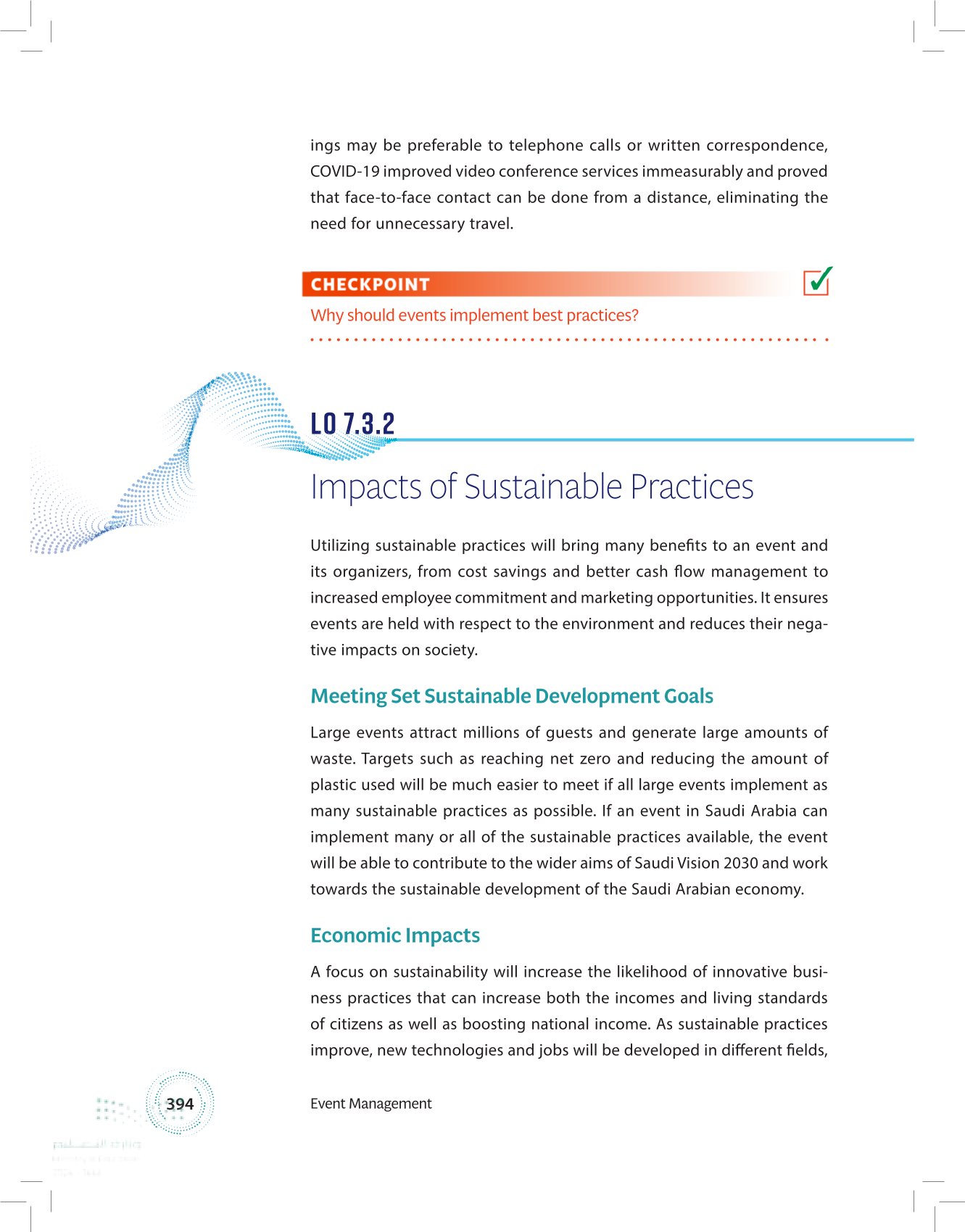 7.3 Best Practices and the Measurement of Sustainable Practices