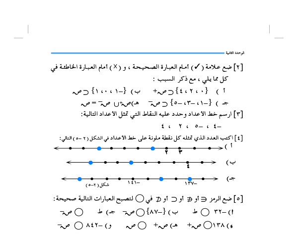 2-2 مجموعة الأعداد الصحيحة