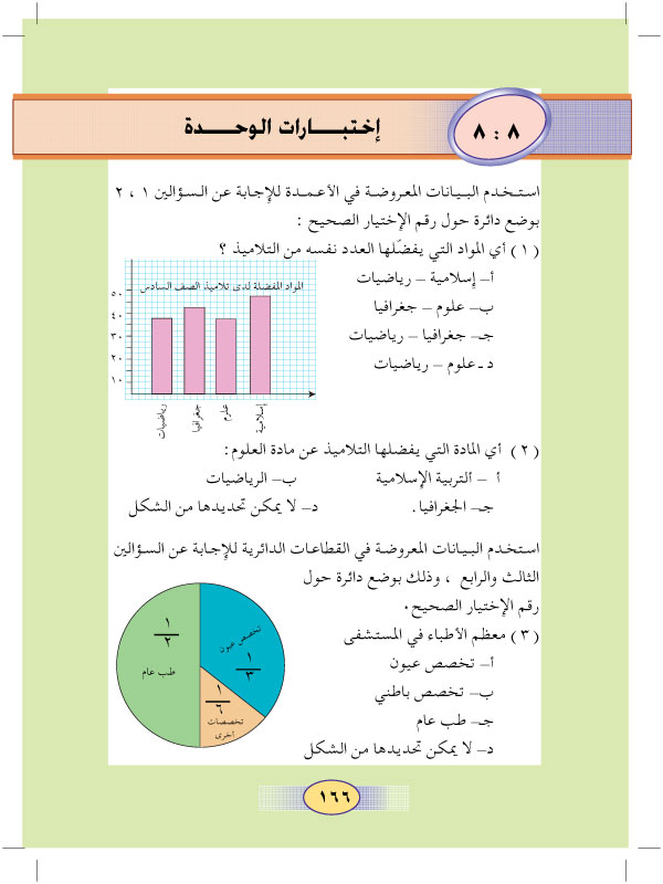 8:8 اختبار الوحدة