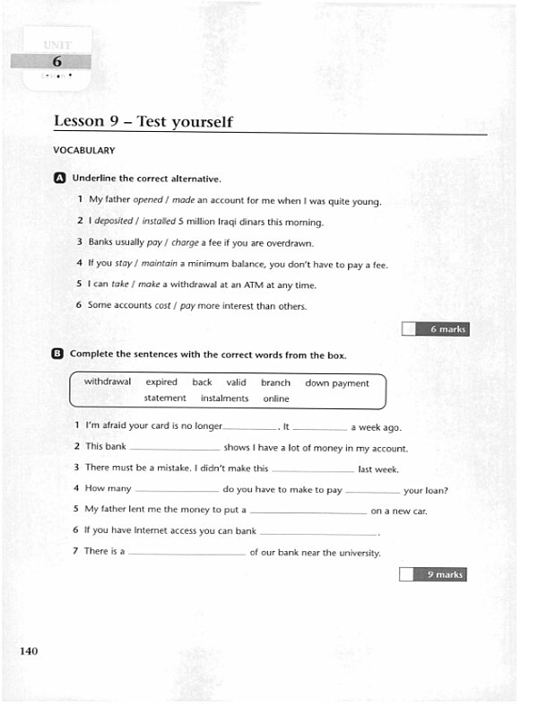 Lesson 9-test yourself