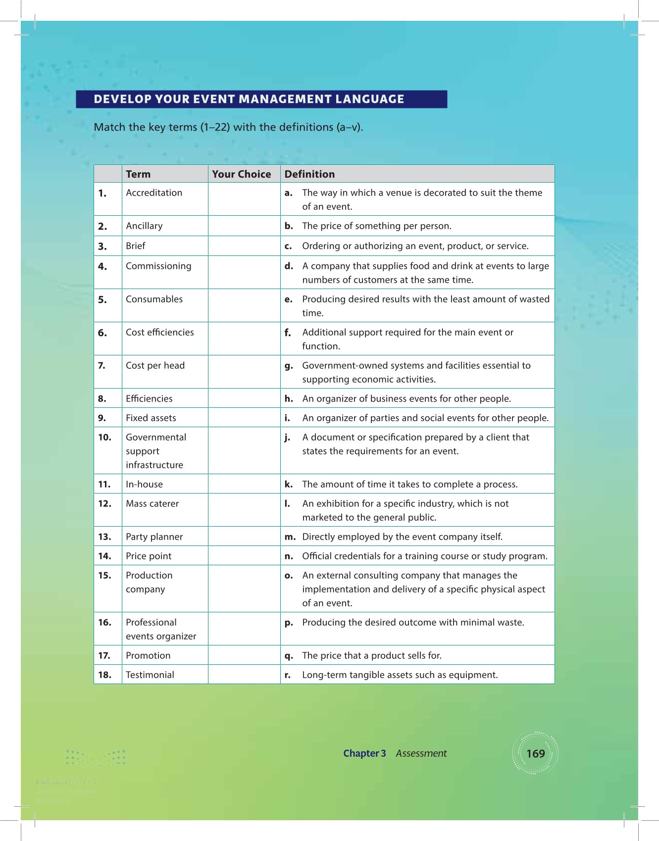 Chapter 3 Assessment