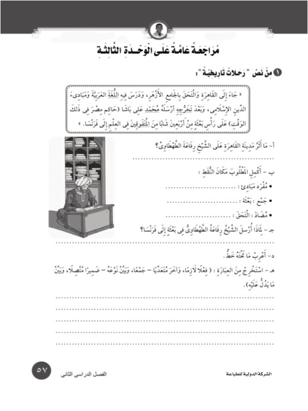 مراجعة عامة على الوحدة الثالثة