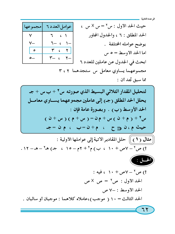 2:2 المقدار الثلاثي