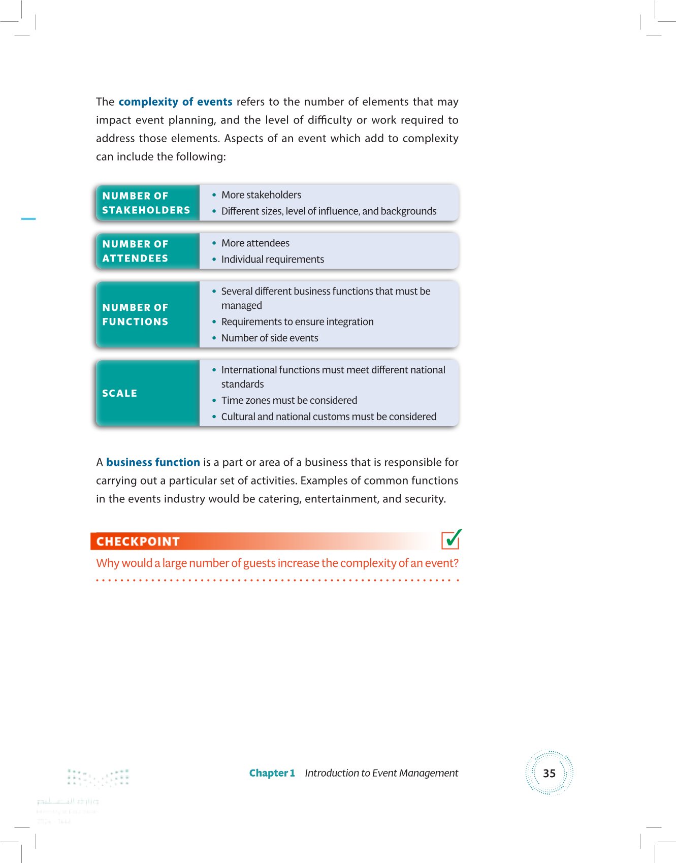 1.2 Managing the Complexity and Uncertainty of Events