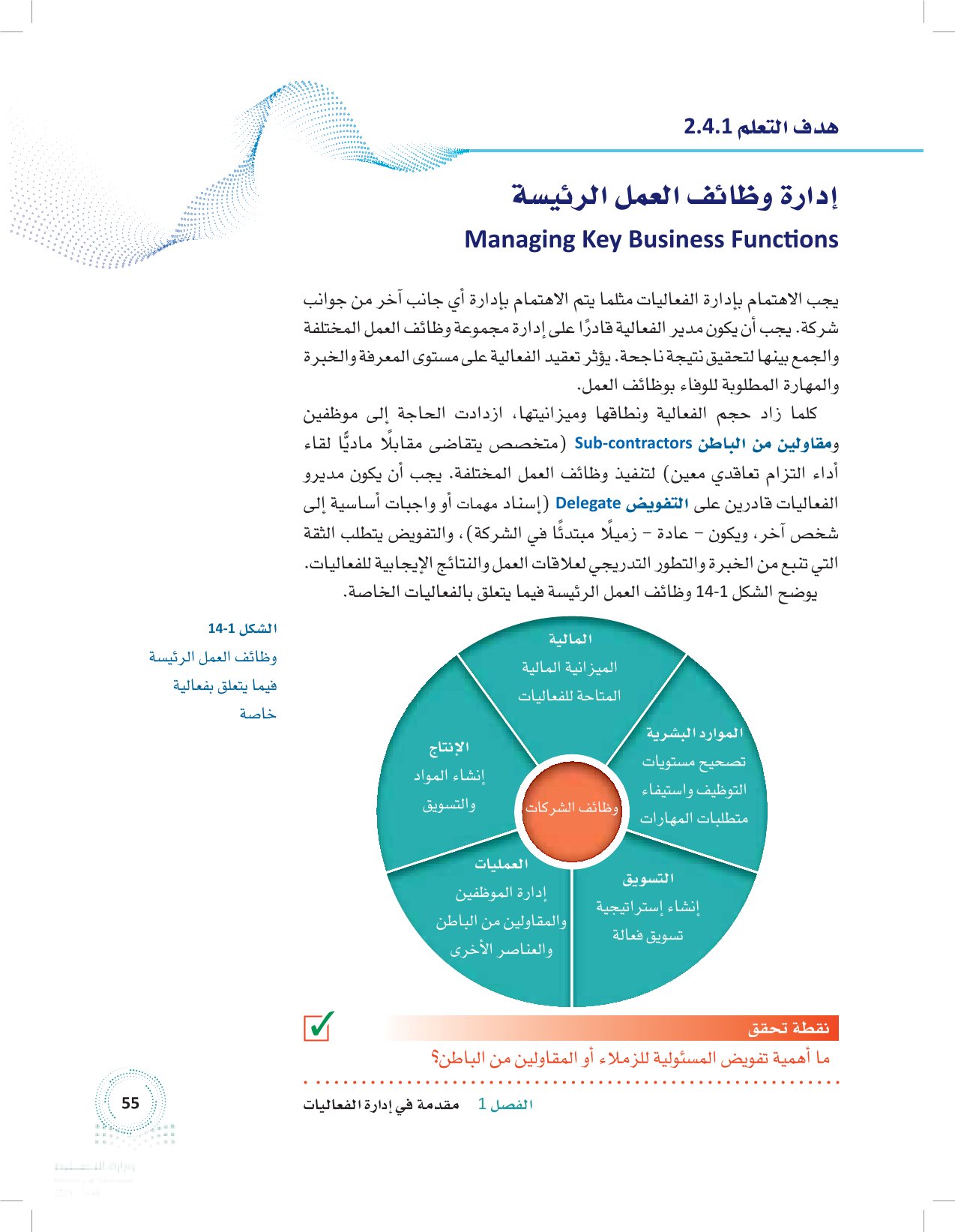 4.1 كيف ترتبط إدارة الفعاليات بوظائف الأعمال الأخرى