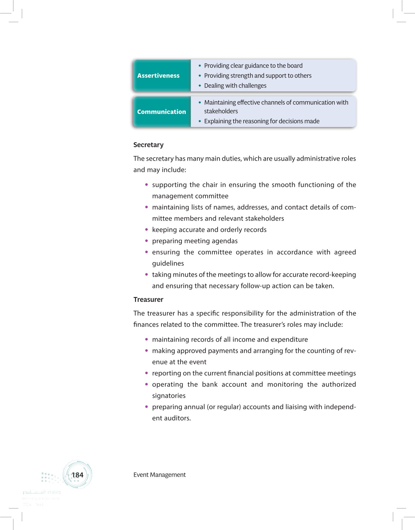 4.1 Establishing an Event Management Committee