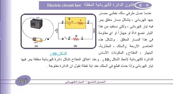9-6 قانون الدائرة الكهربائية المقفلة