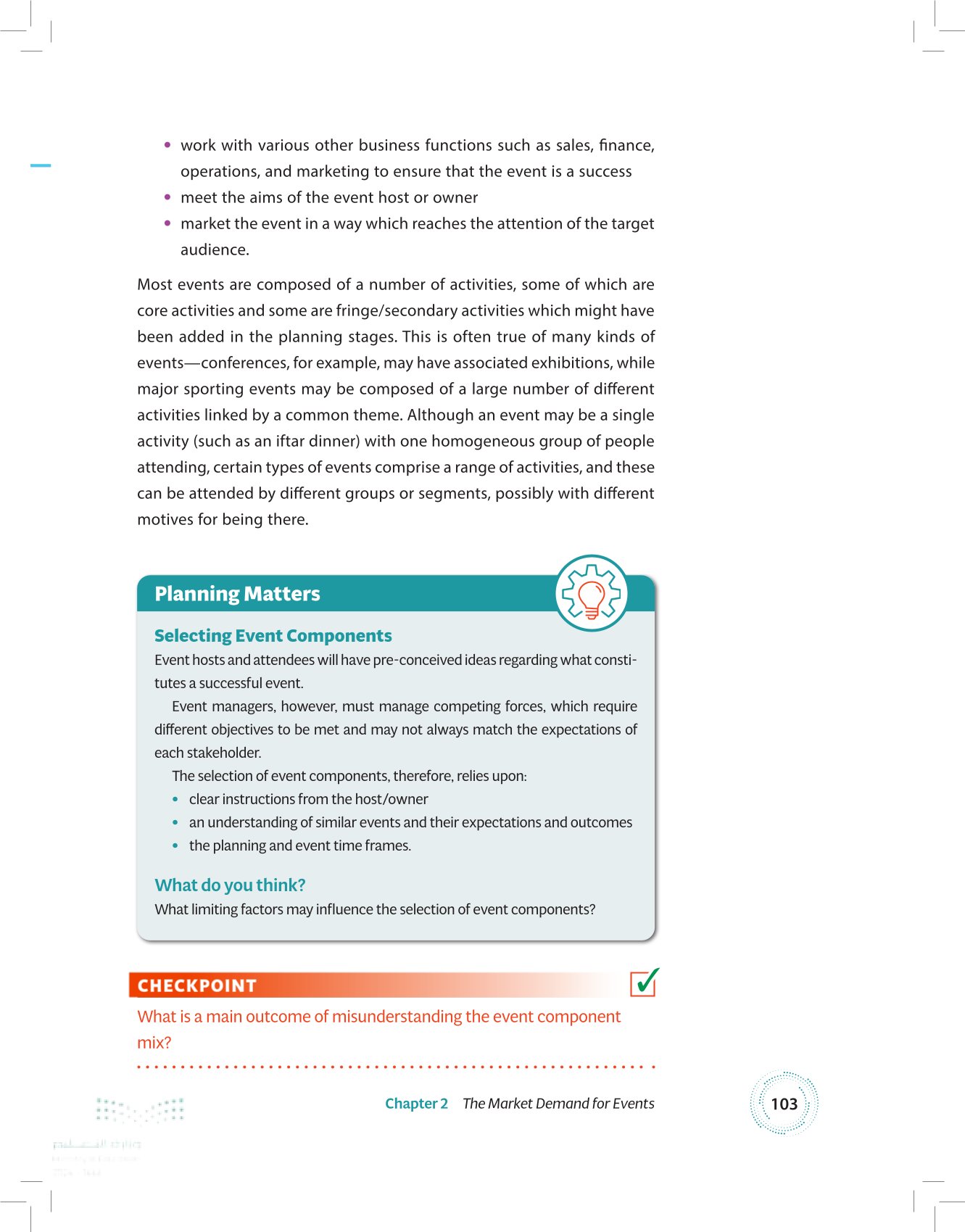 2.3 The Event Component Mix